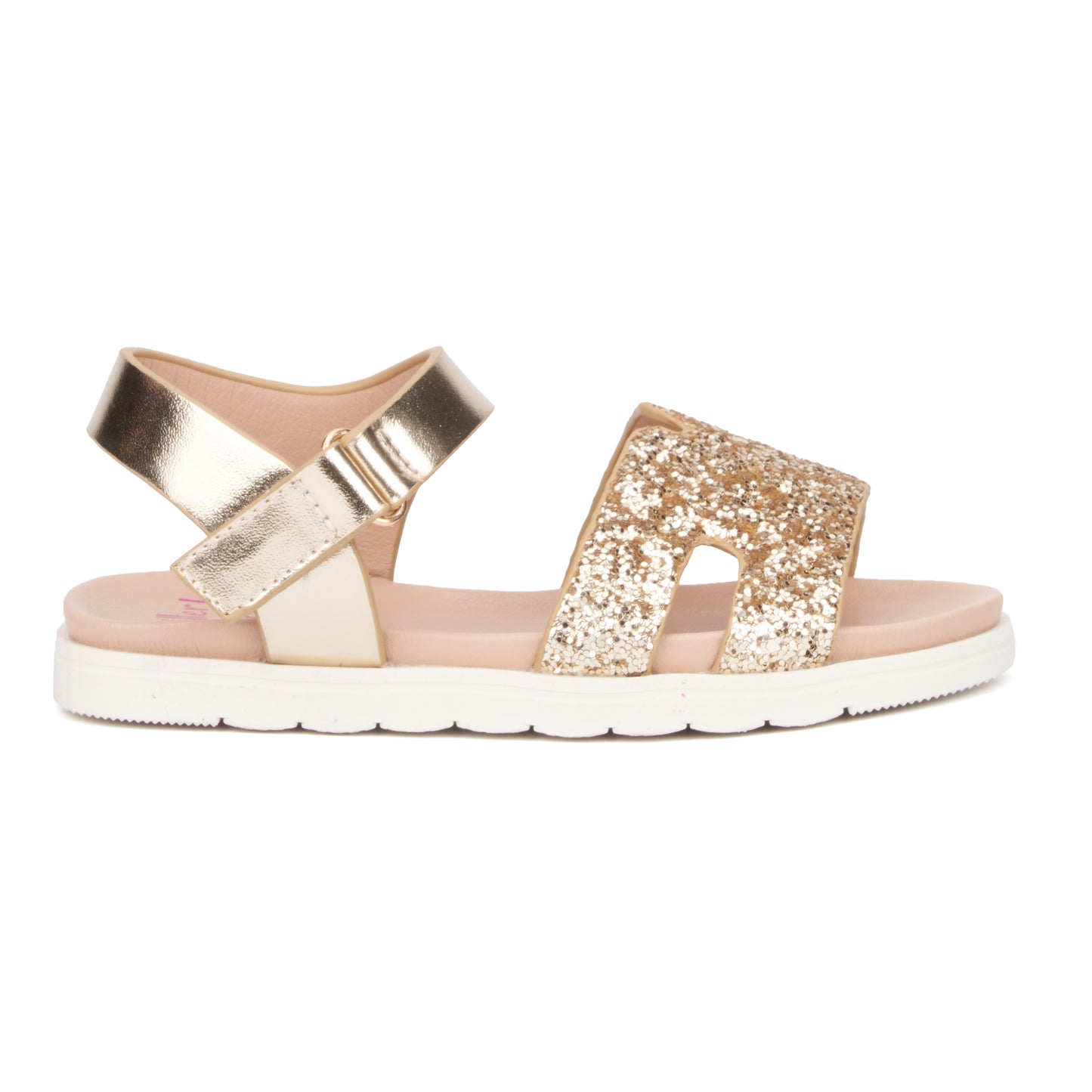 Girl's Toddler Glitter Glow Slide Sandals