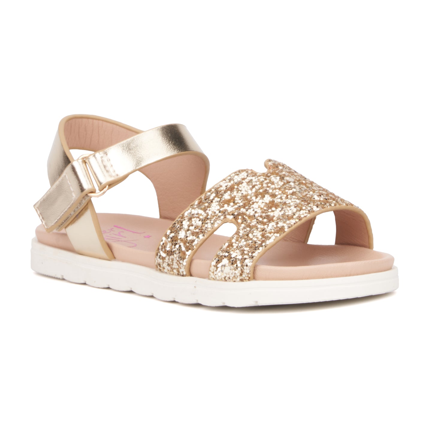 Girl's Toddler Glitter Glow Slide Sandals