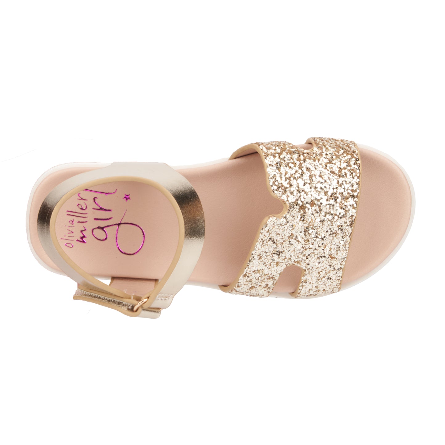 Girl's Toddler Glitter Glow Slide Sandals