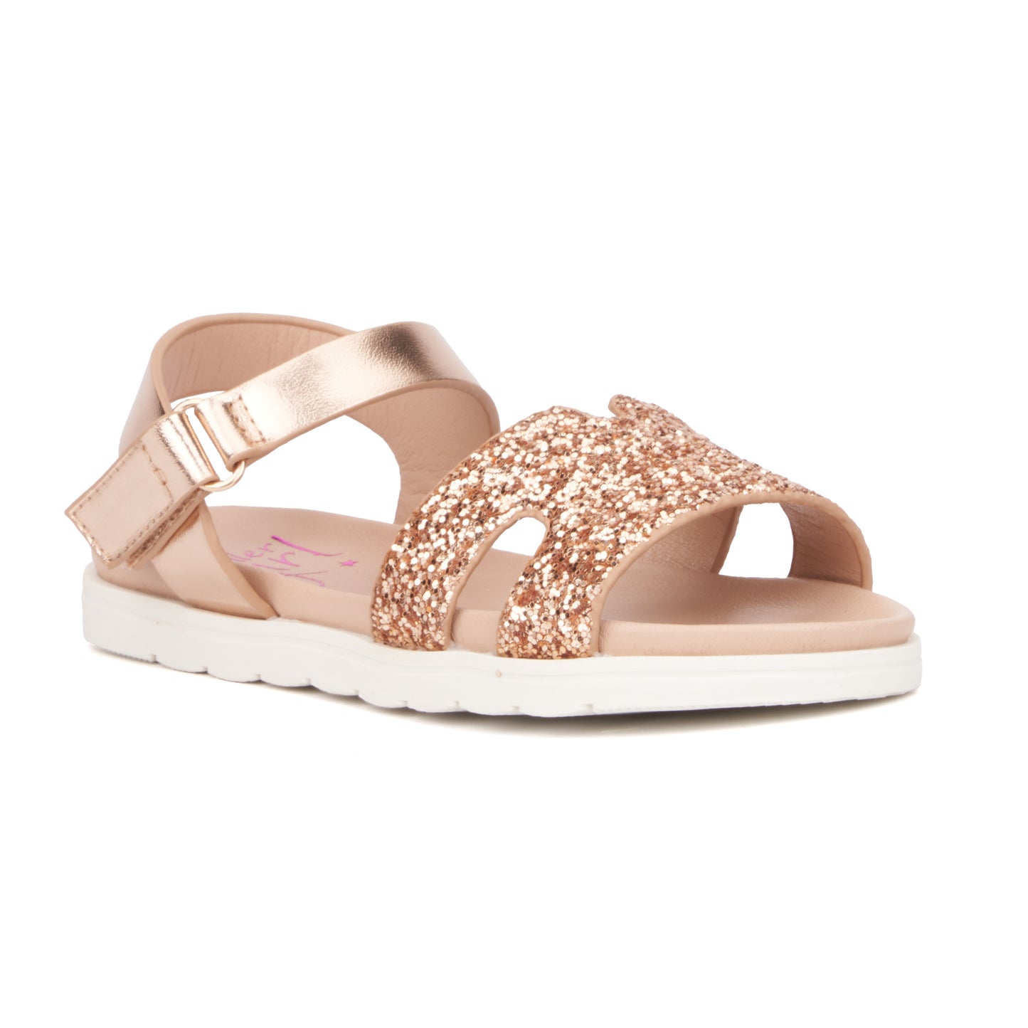 Girl's Toddler Glitter Glow Slide Sandals