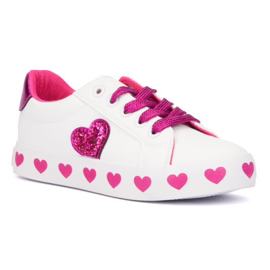 Girl's Heart Outsole Low Top Sneakers