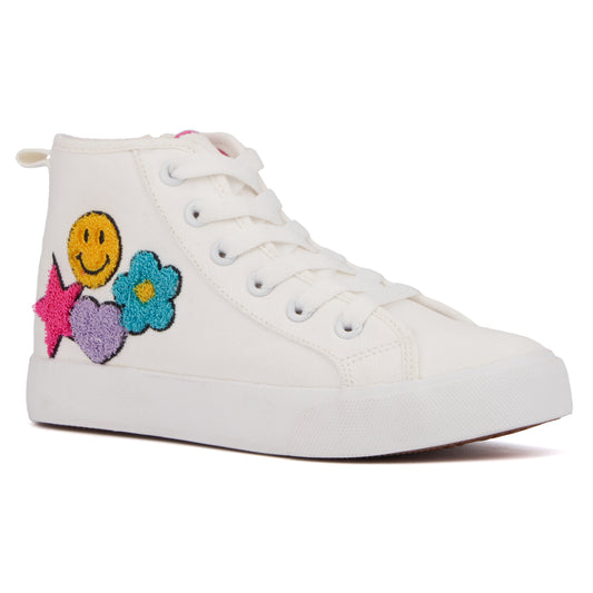 Girl's Patch High Top Sneakers