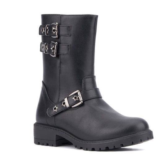 Girl's Moto Lug Sole Boots